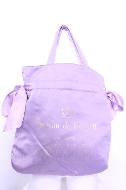 画像1: Maison de FLEUR / ダブルリボンギャザートートバッグ  ライトラベンダー O-25-12-18-1054-LO-BG-IG-OS