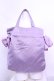 画像2: Maison de FLEUR / ダブルリボンギャザートートバッグ  ライトラベンダー O-25-12-18-1054-LO-BG-IG-OS (2)