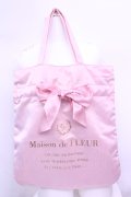 Maison de FLEUR / シングルリボントートバッグ  ピンク O-25-12-18-1057-LO-BG-IG-OS