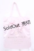 Maison de FLEUR / シングルリボントートバッグ  ピンク O-25-12-18-1057-LO-BG-IG-ZT308