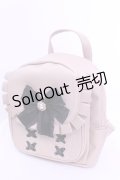 Ank Rouge / リボンフリルミニリュック  ベージュ×クロ O-25-12-18-1058-CA-BG-IG-ZT1220A