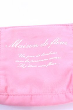 画像2: Maison de FLEUR / ロゴリボンレースポーチ  ピンク O-25-12-18-1062-LO-ZA-IG-OS