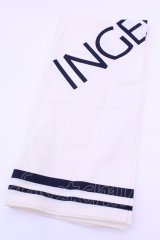INGEBORG / ハンカチーフ  ロゴアイボリー O-25-12-18-1010-LO-ZA-IG-OS