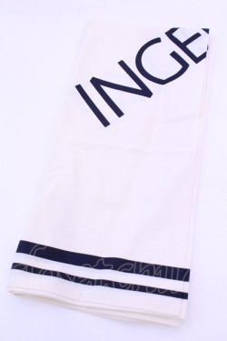 画像1: INGEBORG / ハンカチーフ  ロゴアイボリー O-25-12-18-1010-LO-ZA-IG-OS