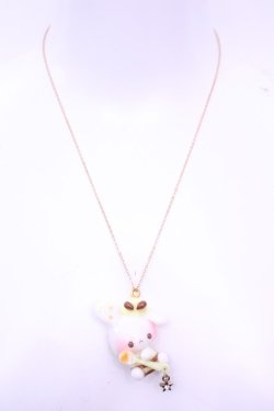 画像2: PARU HIMA / うさぎ蜂ネックレス  シロ×イエロー O-25-12-18-1065-LO-AC-IG-OS