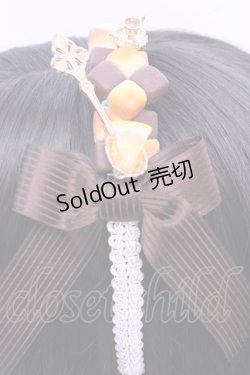画像2: MERCI MEL / アリスのお茶会クッキーカチューシャ  ブラウン O-25-12-18-1067-LO-AC-IG-OS