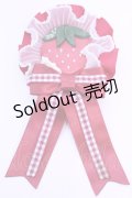 MERCI MEL / いちごマカロンロゼット  アカ O-25-12-18-1070-LO-AC-IG-ZT485-F001