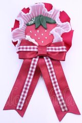 MERCI MEL / いちごマカロンロゼット  アカ O-25-12-18-1070-LO-AC-IG-OS