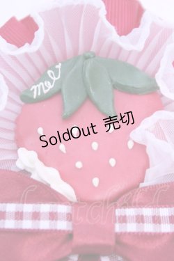 画像2: MERCI MEL / いちごマカロンロゼット  アカ O-25-12-18-1070-LO-AC-IG-ZT485-F001
