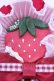 画像2: MERCI MEL / いちごマカロンロゼット  アカ O-25-12-18-1070-LO-AC-IG-OS (2)