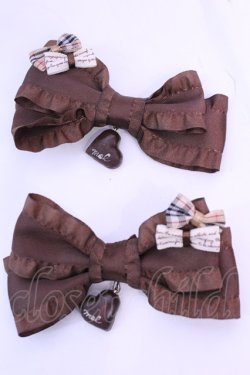 画像1: MERCI MEL / チョコレートリボンクリップ  ブラウン O-25-12-18-1071-LO-AC-IG-OS