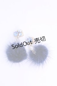 LILIA / ファーピアス  ネイビー O-25-12-18-1076-LO-AC-IG-OS