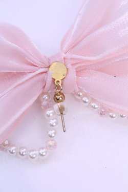 画像2: sugar me / リボンパールピアス  ピンク O-25-12-18-1077-LO-AC-IG-OS