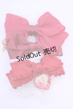 画像1: MERCI MEL / いちごリボンクリップ  アカ×シロ O-25-12-18-1078-LO-AC-IG-OS