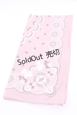 画像1: PINK HOUSE / ハンカチーフ  2000年 くま　バンダナピンク O-25-12-18-1012-LO-ZA-IG-OS