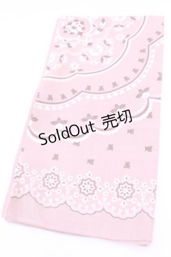 画像3: PINK HOUSE / ハンカチーフ  2000年 くま　バンダナピンク O-25-12-18-1012-LO-ZA-IG-OS