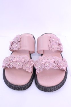 画像2: PINK HOUSE / フラワーモチーフ付きサンダル 3（M） ピンク O-25-12-18-1083-LO-SH-OW-OS