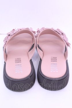 画像3: PINK HOUSE / フラワーモチーフ付きサンダル 3（M） ピンク O-25-12-18-1083-LO-SH-OW-OS