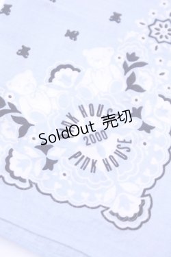 画像2: PINK HOUSE / ハンカチーフ  2000年 くま　バンダナサックス O-25-12-18-1013-LO-ZA-IG-OS