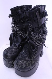 Demonia / CHARADE-110　厚底ブーツ UK6 ブラック O-25-12-18-1086-PU-SH-OW-OS