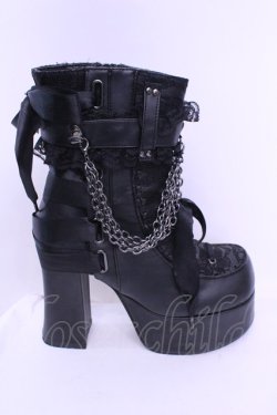 画像7: Demonia / CHARADE-110　厚底ブーツ UK6 ブラック O-25-12-18-1086-PU-SH-OW-OS