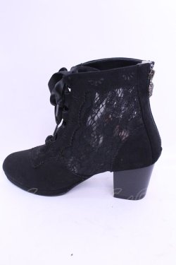 画像8: axes femme / レース切り替えブーツ L クロ O-25-12-18-1087-AX-SH-OW-OS