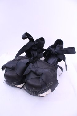 画像1: merry jenny / リボンスニーカーサンダル L クロ O-25-12-18-1088-LO-SH-OW-OS