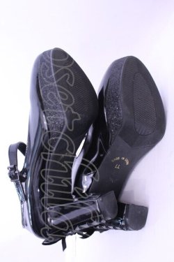 画像4: YOSUKE / レースアップデザインヒールパンプス LL ブラック O-25-12-18-1089-PU-SH-OW-OS