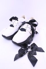 サンリオ / マイメロ厚底スニーカー L シロ×クロ O-25-12-18-1090-EL-SH-OW-OS