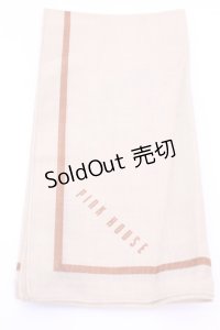PINK HOUSE / ハンカチーフ  ロゴライン キャメル O-25-12-18-1015-LO-ZA-IG-OS