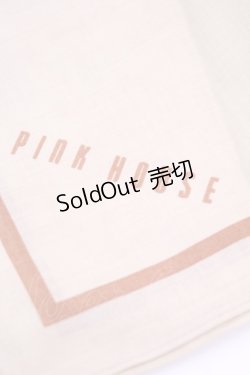 画像2: PINK HOUSE / ハンカチーフ  ロゴライン キャメル O-25-12-18-1015-LO-ZA-IG-OS