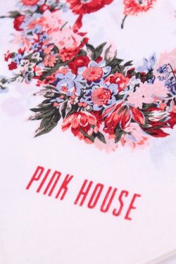 画像2: PINK HOUSE / ハンカチーフ  フラワー柄アイボリー O-25-12-18-1016-LO-ZA-IG-OS