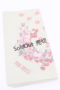 画像1: PINK HOUSE / ハンカチーフ  フラワー柄グリーン O-25-12-18-1018-LO-ZA-IG-OS