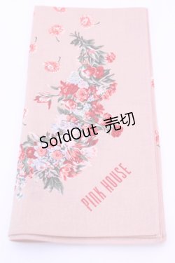 画像1: PINK HOUSE / ハンカチーフ  フラワー柄ピンク O-25-12-18-1019-LO-ZA-IG-OS