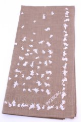 INGEBORG / ハンカチーフ  うさぎキャメル O-25-12-18-1022-LO-ZA-IG-OS