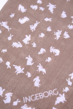 画像2: INGEBORG / ハンカチーフ  うさぎキャメル O-25-12-18-1022-LO-ZA-IG-OS