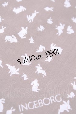 画像2: INGEBORG / ハンカチーフ  うさぎブラウン O-25-12-18-1023-LO-ZA-IG-OS