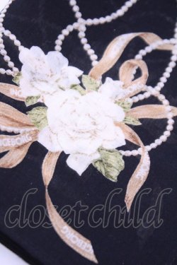 画像2: INGEBORG / ハンカチーフ  カメリアパールクロ O-25-12-18-1026-LO-ZA-IG-OS