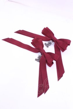 画像1: ALICE and the PIRATES / 多重リボンクリップ  エンジ O-25-12-18-1030-PA-ZA-YM-OS