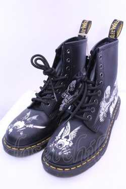 画像1: Dr.Martens （Getta Grip） / ×RICK GRIFFIN 1460 8ホールブーツ UK7 ブラック O-25-12-18-1032-PU-SH-IG-OS
