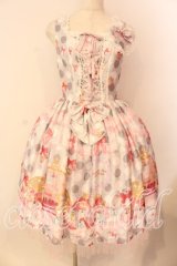 BABY,THE STARS SHINE BRIGHT / Princess Cosmetics Dreamy Palette柄Heartジャンパースカート  グレー×ピンク O-25-12-18-006-BA-OP-IG-OS