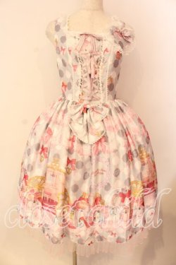 画像1: BABY,THE STARS SHINE BRIGHT / Princess Cosmetics Dreamy Palette柄Heartジャンパースカート  グレー×ピンク O-25-12-18-006-BA-OP-IG-OS