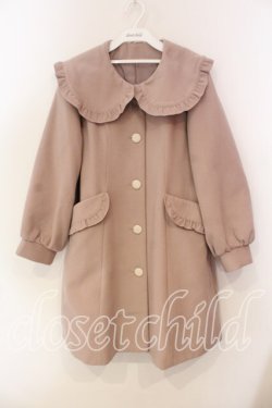 画像1: Amavel / フリル襟コート  ピンク O-25-12-18-071-CA-OP-IG-OS