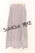 an another angelus / フラワーパターン切替ロングスカート F ボルドー O-25-12-18-073-CA-SK-OW-ZT250