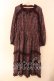 画像1: axes femme NOSTALGIE / ゴブラン風花柄ワンピース F ワイン O-25-12-18-075-AX-OP-OW-OS (1)
