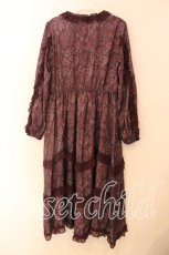 画像3: axes femme NOSTALGIE / ゴブラン風花柄ワンピース F ワイン O-25-12-18-075-AX-OP-OW-ZT157 (3)