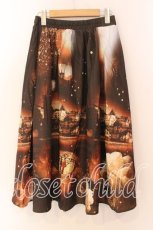 画像3: axes femme Nostalgic / 幻想街柄ロングスカート F ブラウン O-25-12-18-076-LO-SK-OW-ZT557 (3)