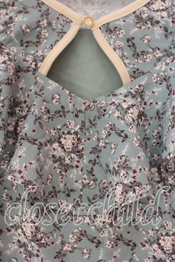 画像2: an another angelus / フロント開き小花柄ラッフルワンピース F グリーン O-25-12-18-077-CA-OP-OW-ZT1219Z