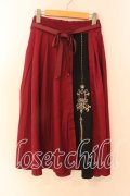 axes femme / チャイナ風刺繍スカート F ワイン O-25-12-18-079-AX-SK-OW-OS