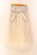 axes femme POETIQUE / レース×チュールロングスカート M ベージュ O-25-12-18-080-AX-SK-OW-OS